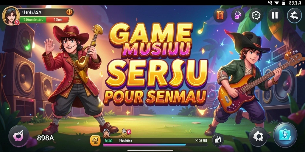 Tampilan gameplay 898A yang menampilkan interaksi musik yang seru.