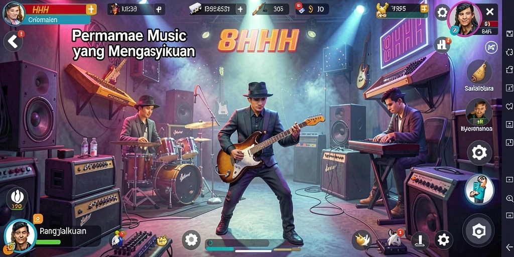 Tampilan gameplay 8HHH yang interaktif dan menarik.