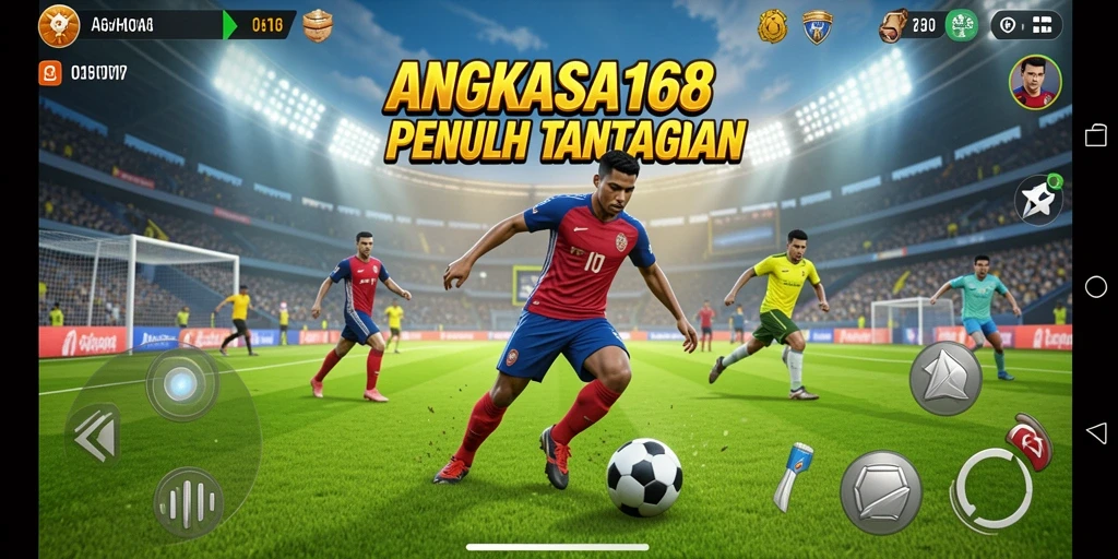 Tampilan gameplay menarik dengan aksi olahraga yang seru.