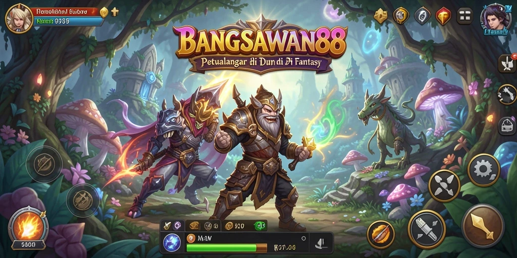 Tampilan gameplay BANGSAWAN88 yang menakjubkan di dunia petualangan.