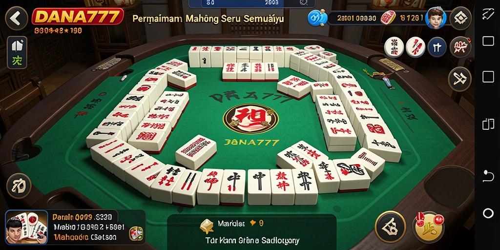 Screenshot DANA777 menampilkan gameplay Mahjong yang menarik dan interaktif.