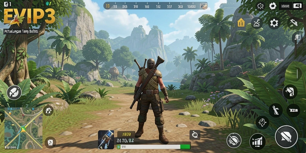 Tampilan gameplay EPIV3 di dunia terbuka yang penuh petualangan.