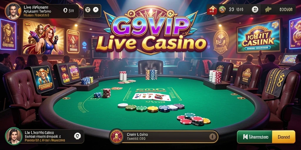 Tampilan gameplay Live Casino G9VIP yang menarik dan interaktif.