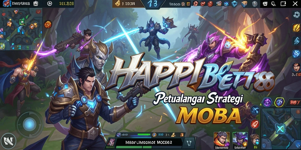 Tampilan gameplay menegangkan di arena pertarungan MOBA.