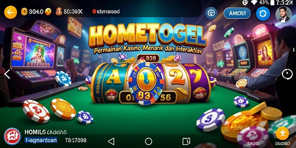 Tampilan gameplay Kasino yang menakjubkan di HOMETOGEL.