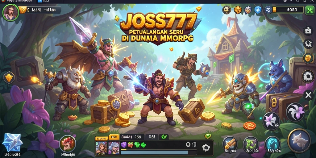 Tampilan seru dari gameplay MMORPG JOSS777 yang penuh aksi.