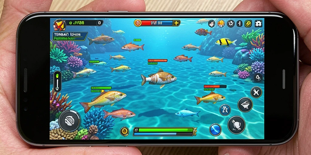 Tampilan gameplay JVS88 yang seru saat memburu ikan.
