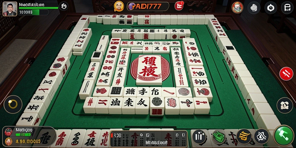 Tampilan gameplay seru PADI777 dalam permainan Mahjong.