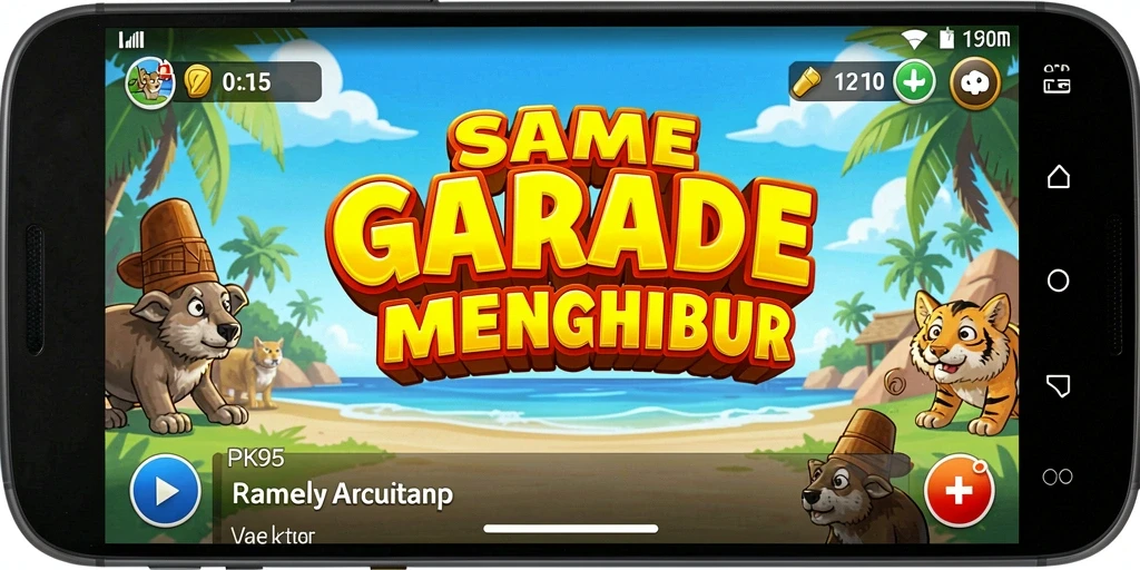 Tampilan gameplay dinamis dan penuh warna dalam PK95.