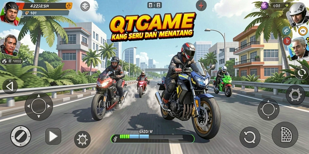 Tampilan gameplay seru dan realistis di QTGAME.