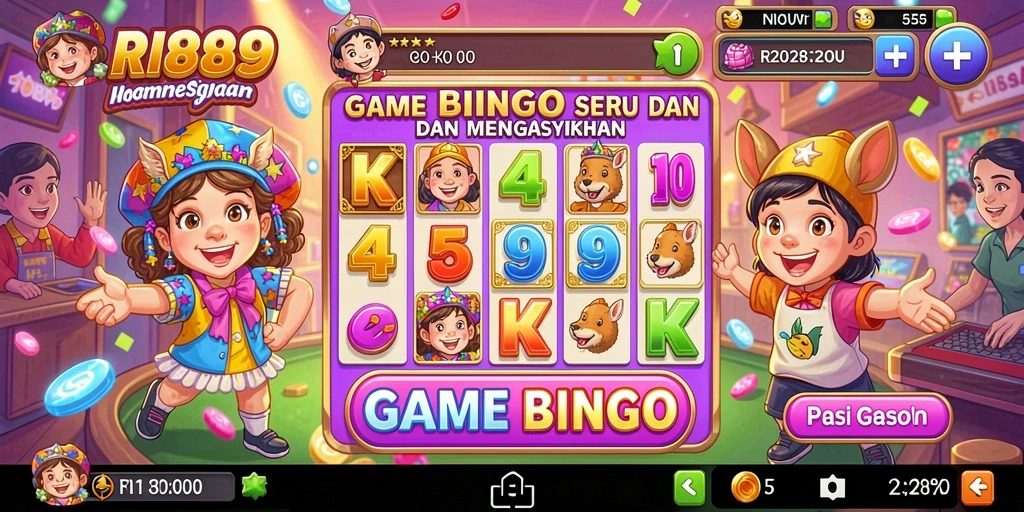 Tampilan gameplay menarik dari game Bingo RI889 yang seru.