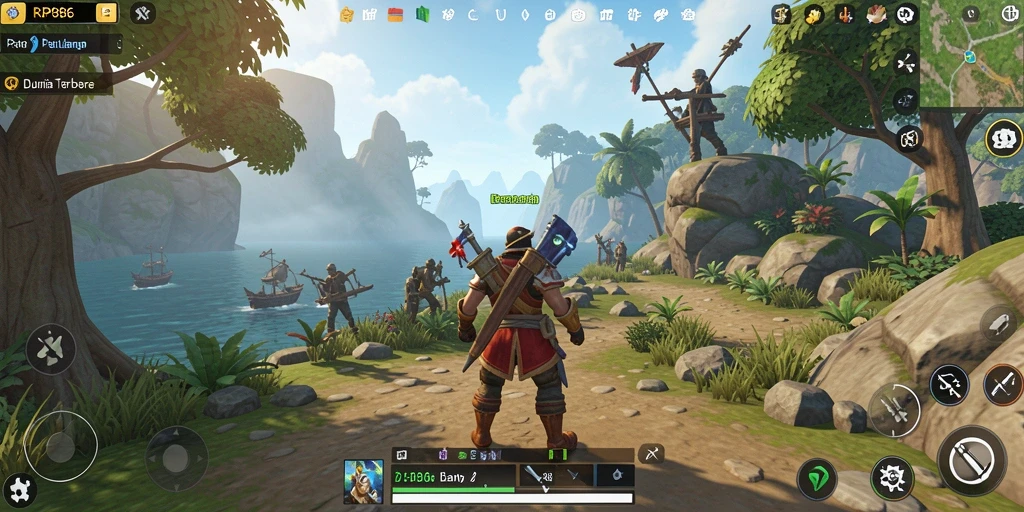 Gameplay RP886 yang menarik dan penuh petualangan di dunia terbuka.