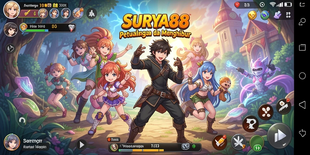 Tampilan utama gameplay SURYA88 yang seru dan penuh aksi.