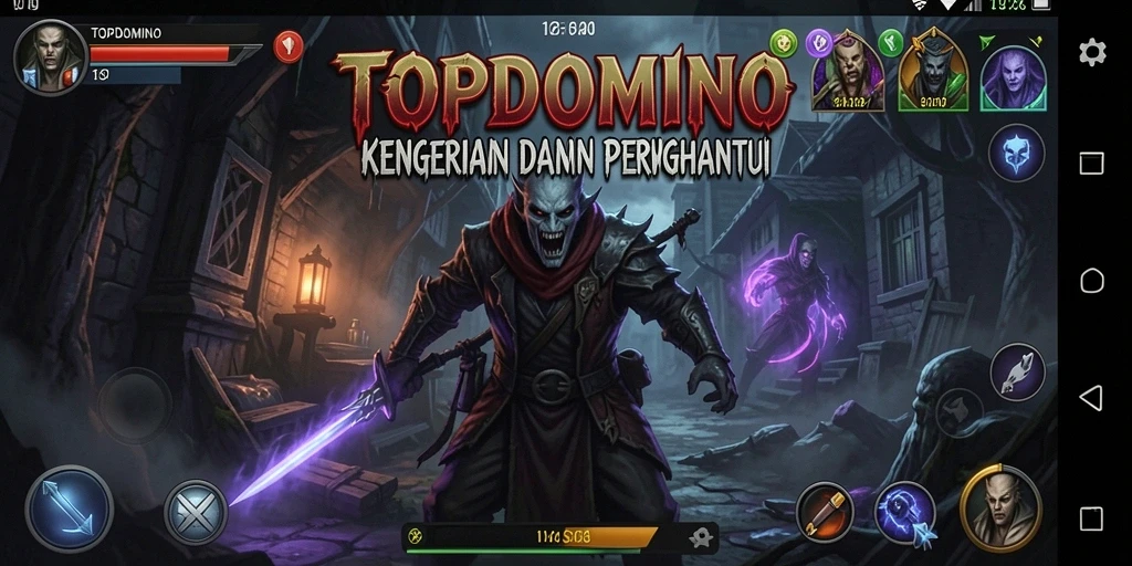 Tangkapan layar gameplay menegangkan dari TOPDOMINO yang penuh dengan kengerian.