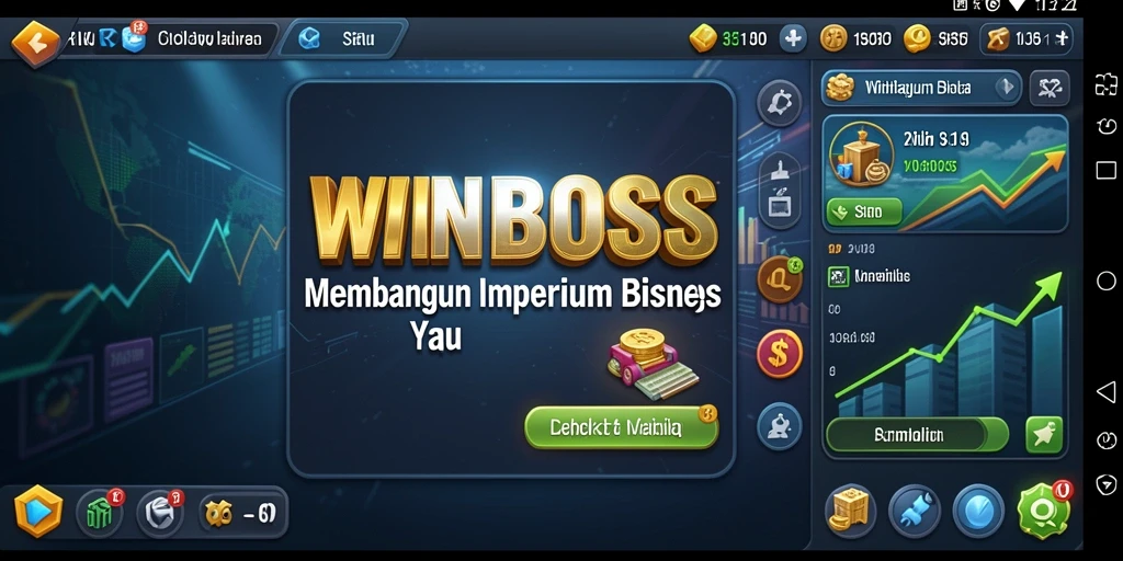 Screenshot gameplay WINBOSS yang menunjukkan pengelolaan bisnis yang menarik.