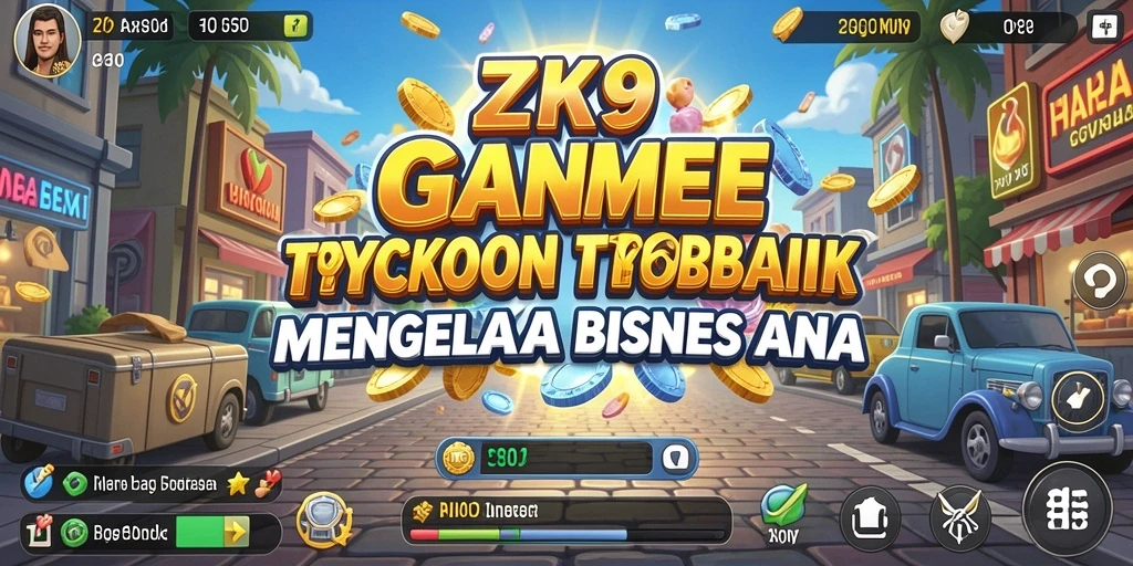 Tangkapan layar ZK9 menampilkan pengelolaan bisnis yang dinamis dan menarik.